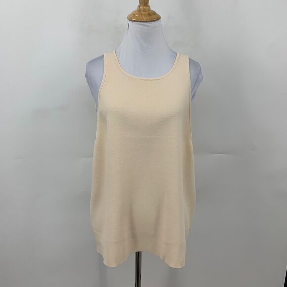 J Crew Sweater Tank Womens Plus 3X Palest Peach Supersculpt Racerback High Neck - Picture 4 of 16